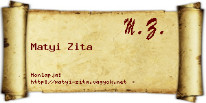 Matyi Zita névjegykártya